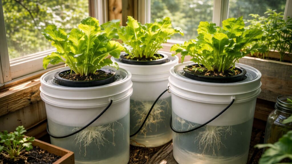 Passive hydroponic systems produce fast-growing greens with minimal power or maintenance.